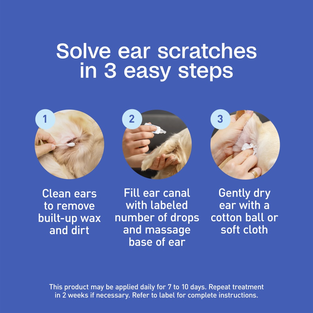 Solve ear scratches in 3 easy steps