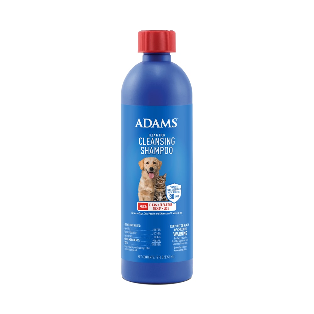 Retail package for adams plus flea and tick cleansing shampoo
