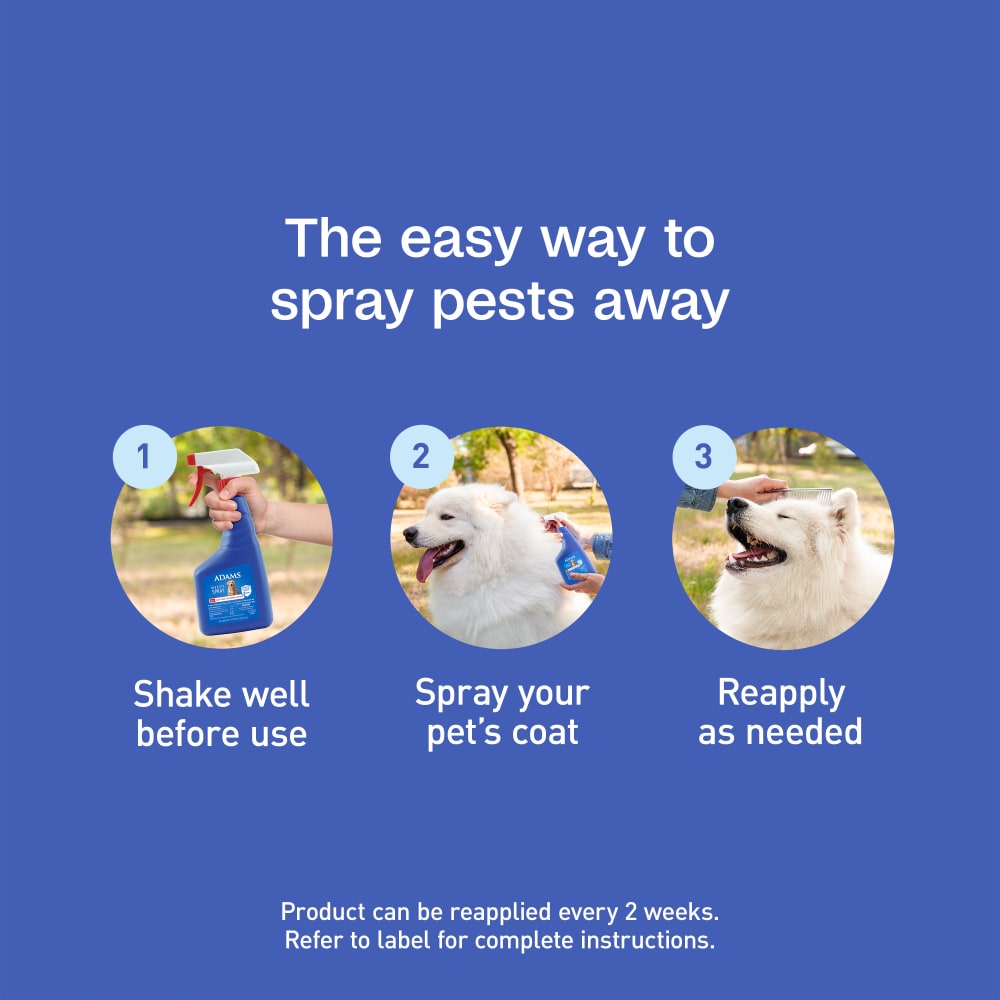 Directions for use for adams flea and tick spray
