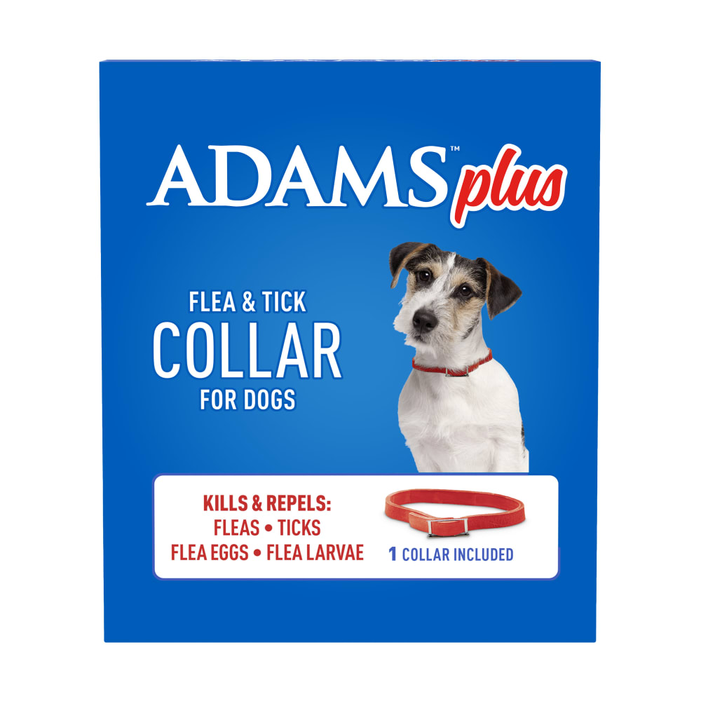 Cleaned up packaging for adams flea and tick collar for dogs