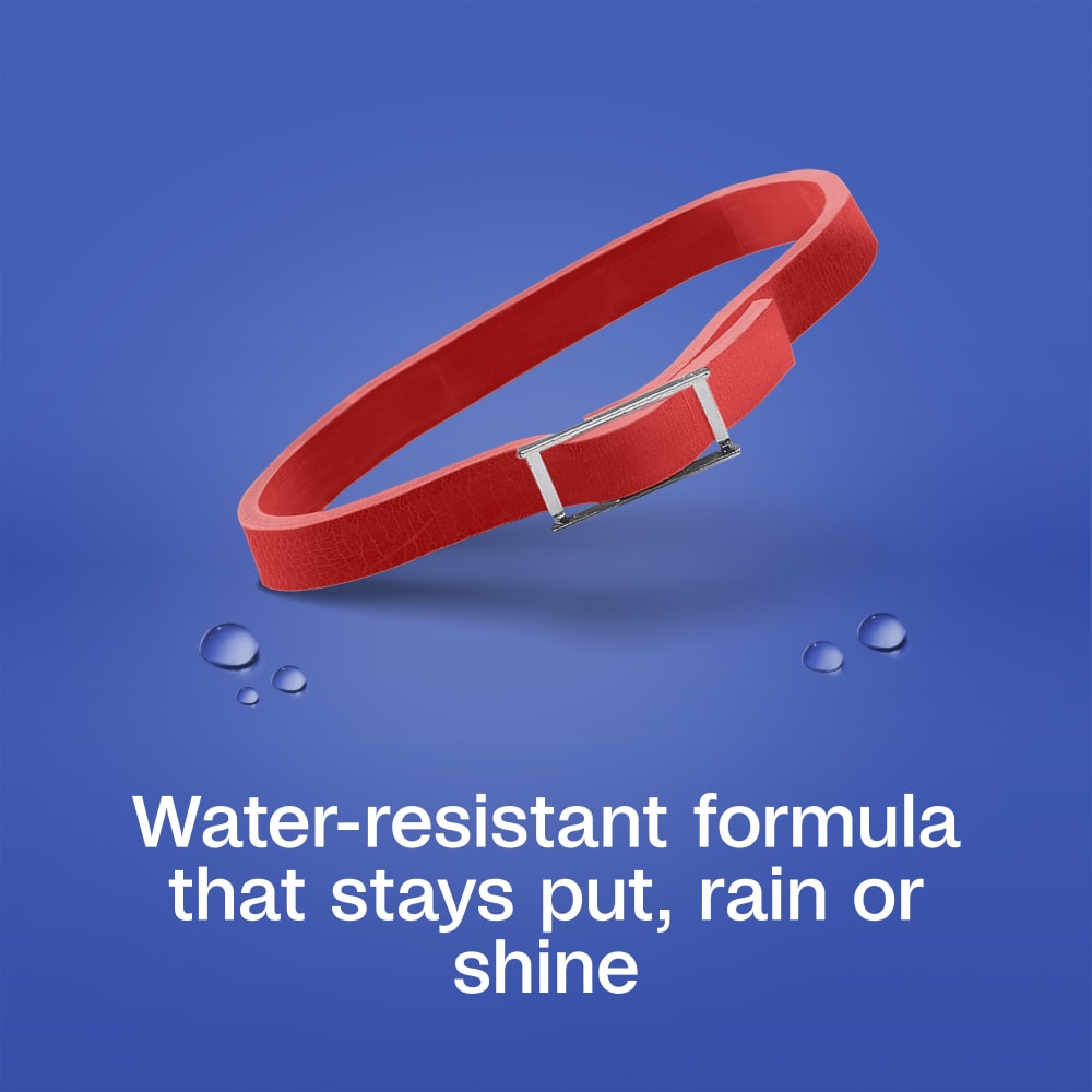 Water resistant formula that stays put, rain or shine