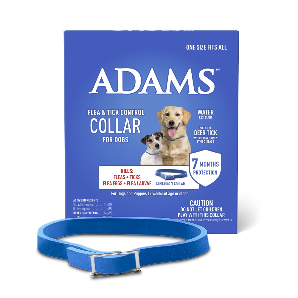 Retail package for adams flea and tick control collar for dogs