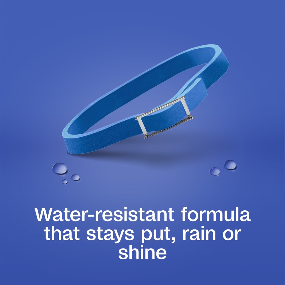 Water resistant formula that stays put, rain or shine