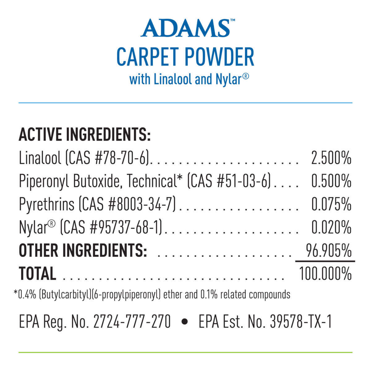 ingredient label