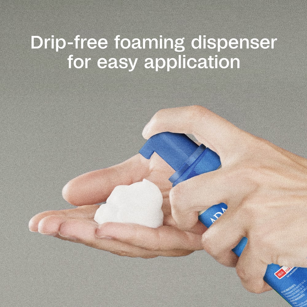 Drip free foaming dispenser for easy application