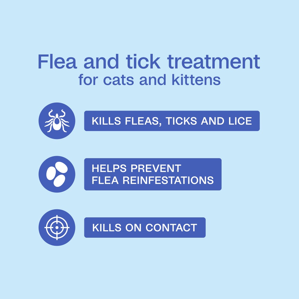 Flea and tick treatment for cats and kittens
