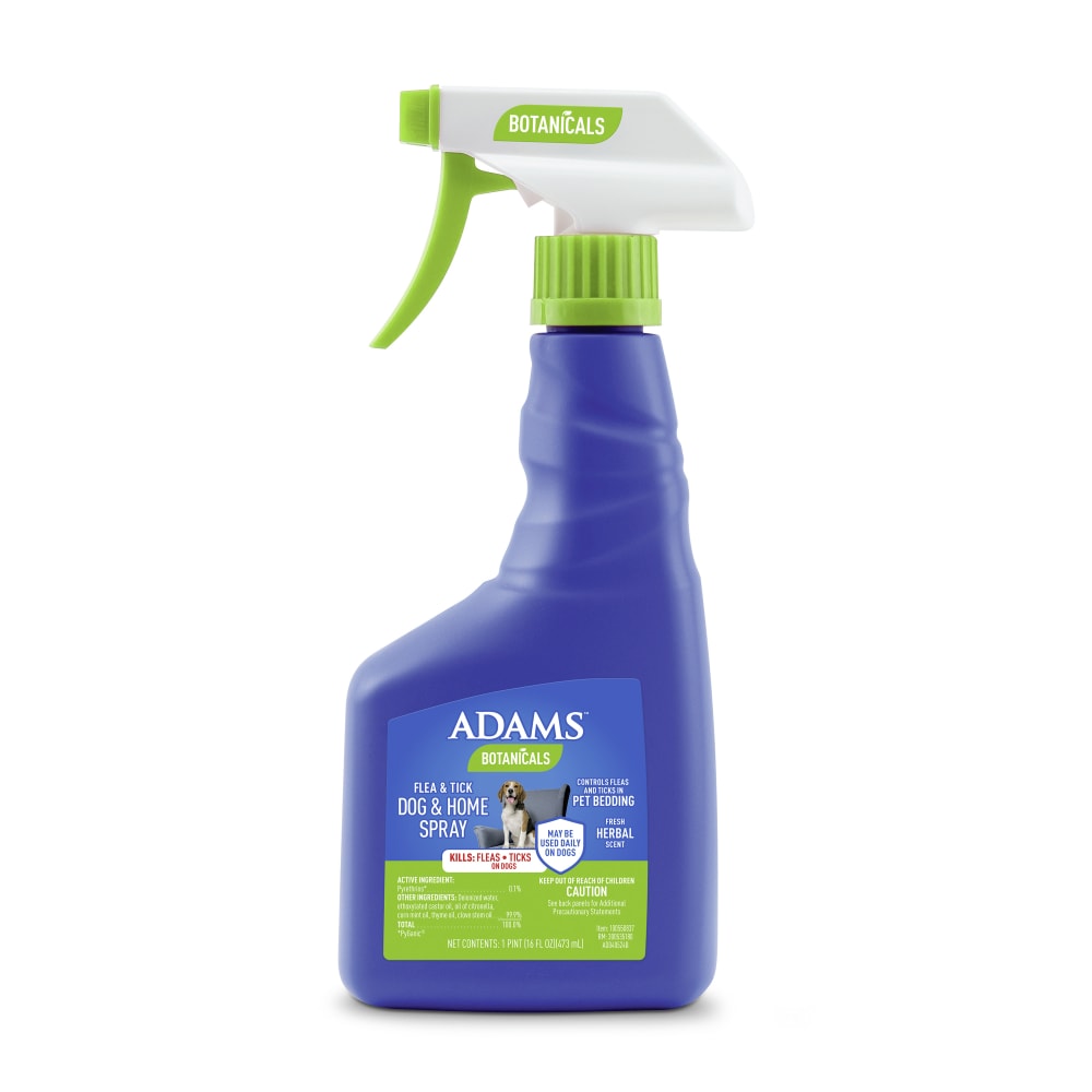 Retail packaging for adams botanicals flea and tick dog spray